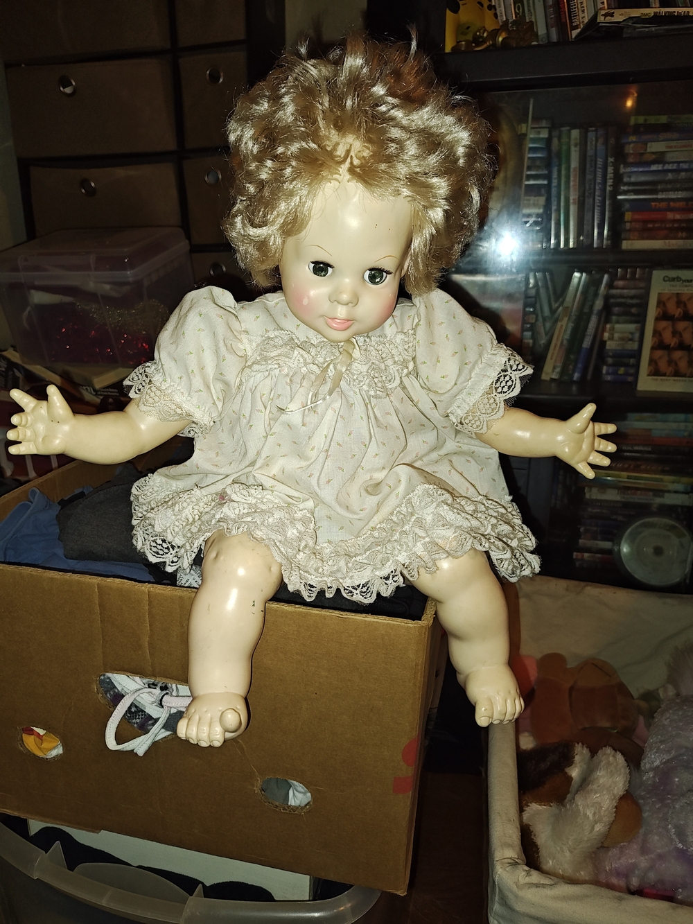 1977 Suzanne Gibson Baby Doll with Lace Dress